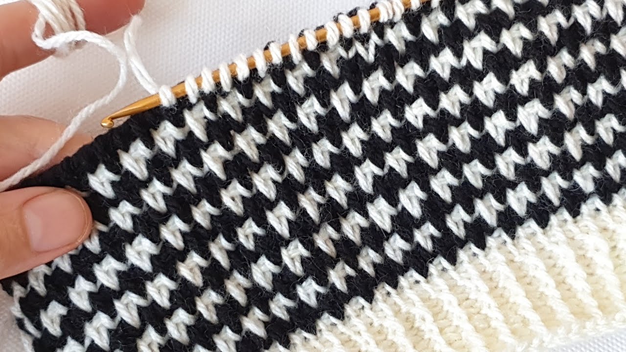 yapımı çok kolay Tunus işi örgü modeli