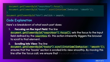 Fixing scrollIntoView Not Working with focus() in JavaScript