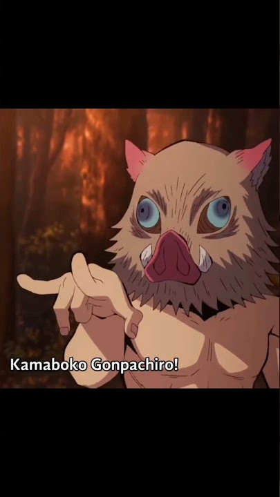 Inosuke calling Tanjiro Kamaboko Gonpachiro#inosuke#tanjiro#demonslayer#kimetsunoyaiba#anime