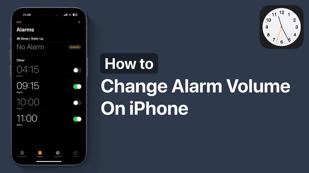How To Reduce Alarm Volume On iPhone | Change Alarm Volume - YouTube