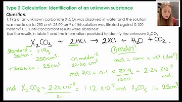 A level chemistry TITRATION CALCULATIONS Part 2