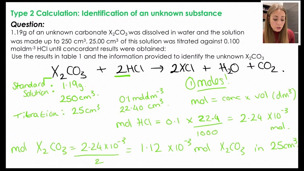 OCR chemistry TITRATION CALCULATIONS Part 2 YouTube