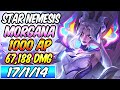 S+ ~1000 AP STAR NEMESIS MORGANA - NEW AMAZING SKIN MID GAMEPLAY STAR GUARDIAN - League of Legends