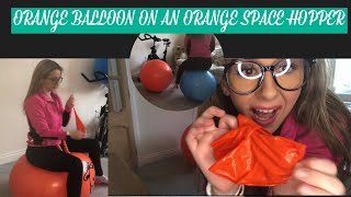 NEW ORANGE BALLOON AND AN ORANGE SPACE HOPPER