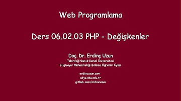 WP 06.02.03 PHP - Değişkenler