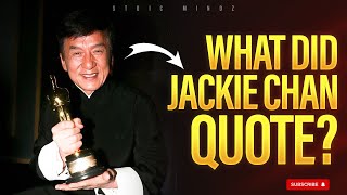 What did the famous JACKIE CHAN say about his life? Watch till the end #motivation #shorts