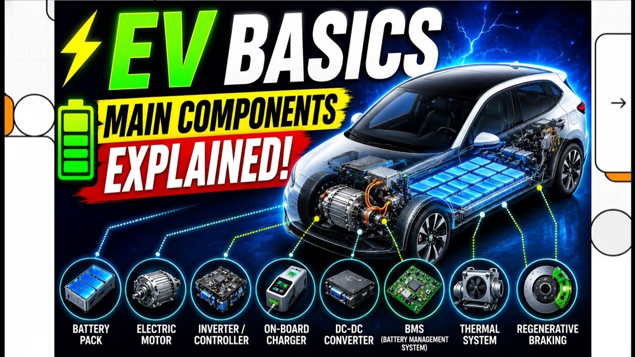 Electric Vehicles (EV) Anatomy Explained 🚗🔋🔌🟢