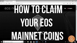 How To Claim Your EOS Mainnet Coins