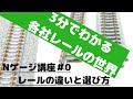 Nゲージ講座#0 レールの違いと選び方