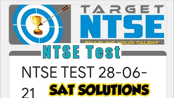 NTSE Test answer | PSEB quiz NTSE | Sat answer NTSE | 28 jun NTSE solution | SAT answer NTSE Test |