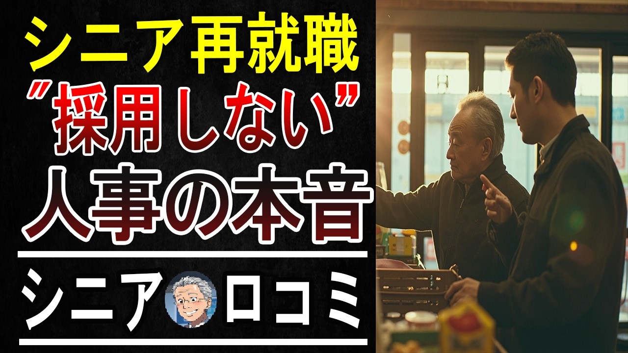 【衝撃の現実】人事の本音！「60歳以上は採用しない」定年後の地獄を語る