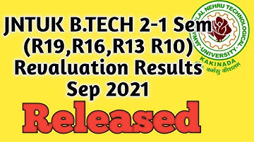 JNTUK B.TECH 2-1 SEM REVALUATION RESULTS RELEASED ll  (R10,R16,R13,R10)2-1 RESULTS ll #JNTUKRESULTS