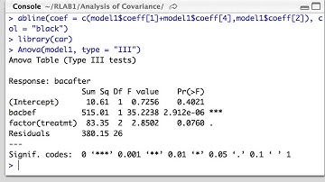 Analysis of Covariance in RStudio