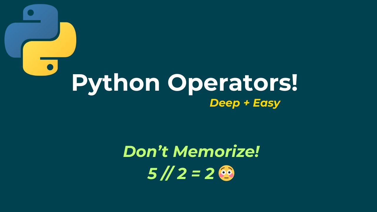 Python Operators Part 1: Arithmetic & Comparison Operators Explained ...