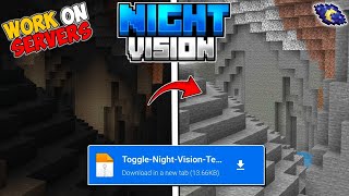 Best NIGHT VISION Mod For MCPE 1.21  🔥(100% Working 😍)