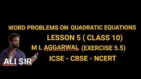 Problems On quadratic equation Class 10 || M L AGGARWAL | ICSE | Quadratic equations in one variable