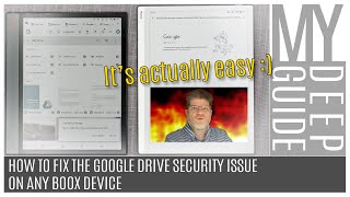 How To Fix The Google Drive Workspace Security Issue / Problem On Any Boox E-ink Device Or Tablet