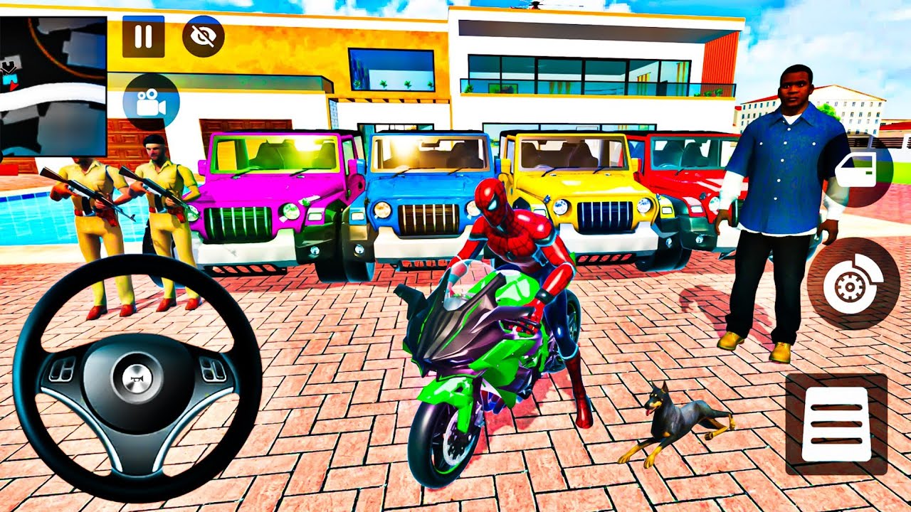 🐝 Indian Thift Auto Android Game 🌿 SuperMan & Spiderman Game😍G- Wagon & McQueen Car & Bike Showroom