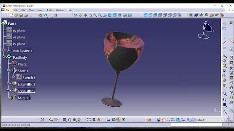 Catia Tutorial| How to design wine glass in catia V5 for the beginners
