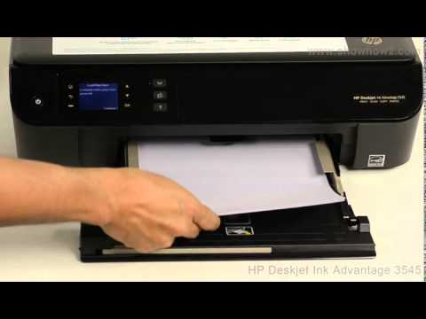 HP Deskjet Ink Advantage 3545 - Loading Paper - YouTube