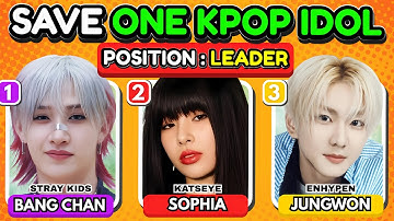 SAVE ONE K-POP IDOL!: SAME POSITION Edition ✨Choose your Favorite Idol | K-Pop Quiz Game 2025