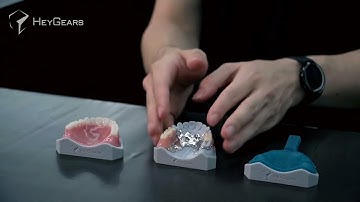 Scan to Denture: show you details by different resin colours