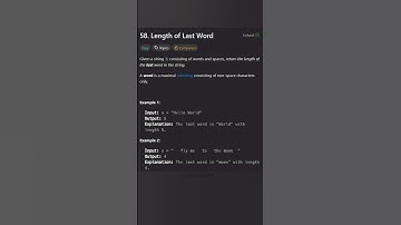 Leet 58 Length of last word🥰