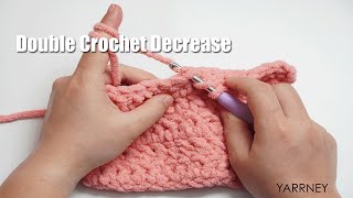 Double crochet decrease | merge two stitches into one