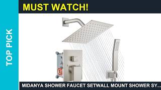 Midanya Shower Faucet SetWall Mount Shower System Smart Shower System Digital Control Review