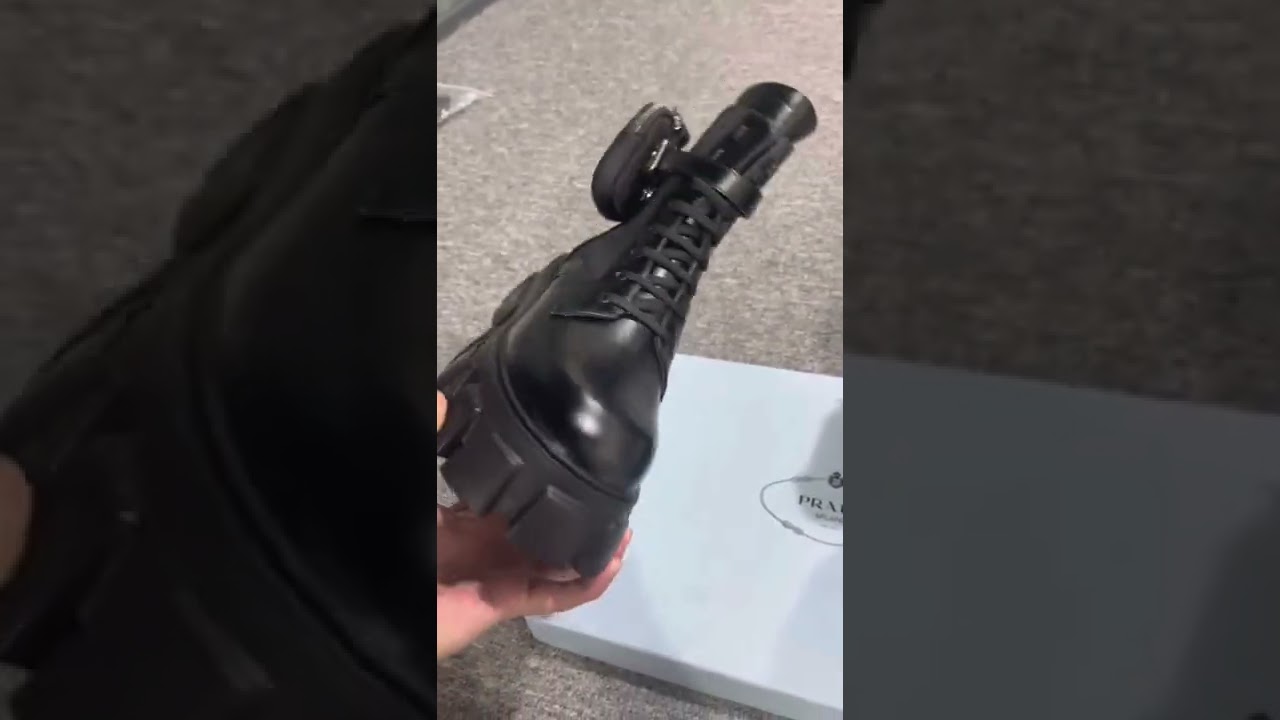 Prada Monolith Glossed Leather And Nylon Short Boots Black Review