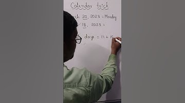 Calendar trick for Competitive exams