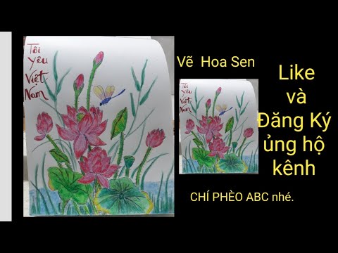 Video Vẽ Hoa Sen /Nét vẽ cơ bản ,dễ thực hiện/ Tô Màu Sáp/... - youtube