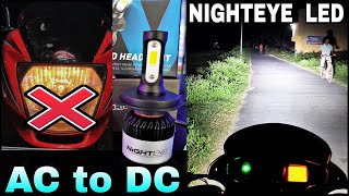 NIGHT EYE Led Light for all Hero Bike | Hero Passion Pro AC to DC Connection | nighteye LED install