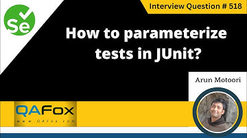How to parameterize tests in JUnit (Selenium Interview Question #518)