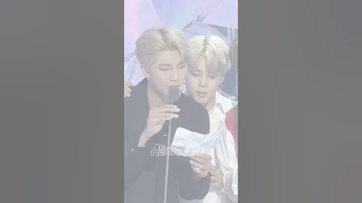 Minimoni being clingy during the speech#minimoni #jimin #namjoon
