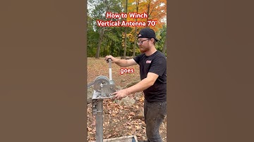 How to winch 70’ vertical into place. This is for 80M with radial system. #hamradio #hamradiotower