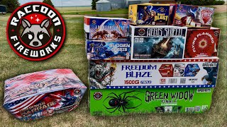 TRYING A BOATLOAD OF NEW RACCOON FIREWORKS! 