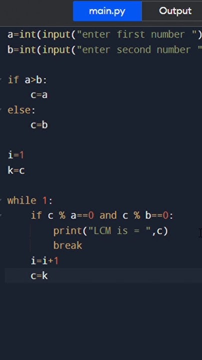 Find LCM in python programming #python - YouTube