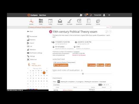 The Exam tool in CooSpace