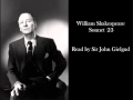 Sonnet 23 by william shakespeare  read by sir john gielgud