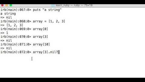 024 Nil object in Ruby