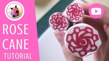🌹Beautiful rose cane tutorial 🌹 fimo jewelry