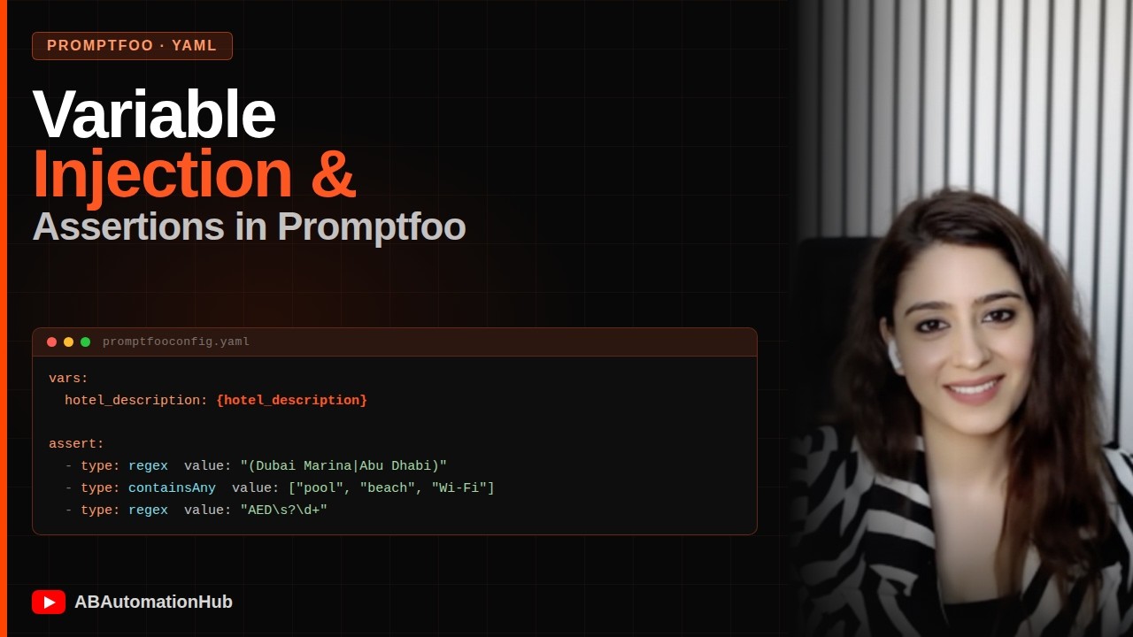 AI Testing Series Day 2|| Variable Injection & Assertions in #promptfoo ...