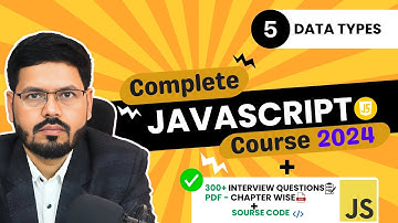 Data Types in JavaScript : Primitives, Booleans, Strings | JavaScript Course 2024