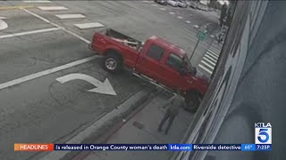 Video shows truck smashing into West Hollywood barbershop