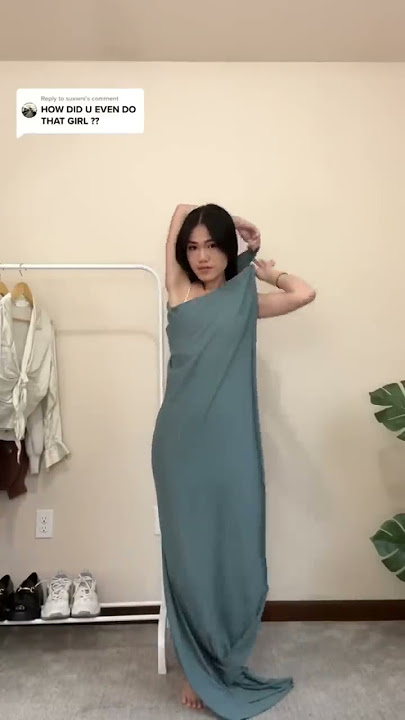 Would you wear this no- sew dress?? #nosewdress#fashiondesign #shorts