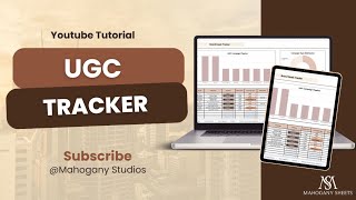 UGC Content Planner Excel Google Sheets Influencer Tracker Brand Deals Dashboard Setup Tutorial