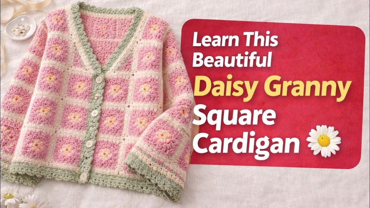 Single Colour Granny Square Cardigan 🧶✨ | Crochet Tutorial for Beginners | ਆਸਾਨ Cardigan Design 💕