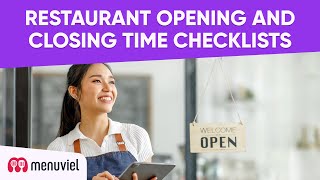 Restaurant Opening and Closing Time Checklists