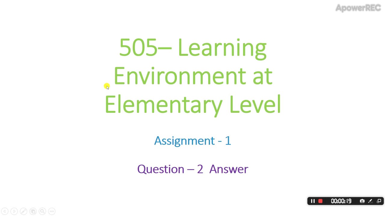 NIOS DElEd - Assignments